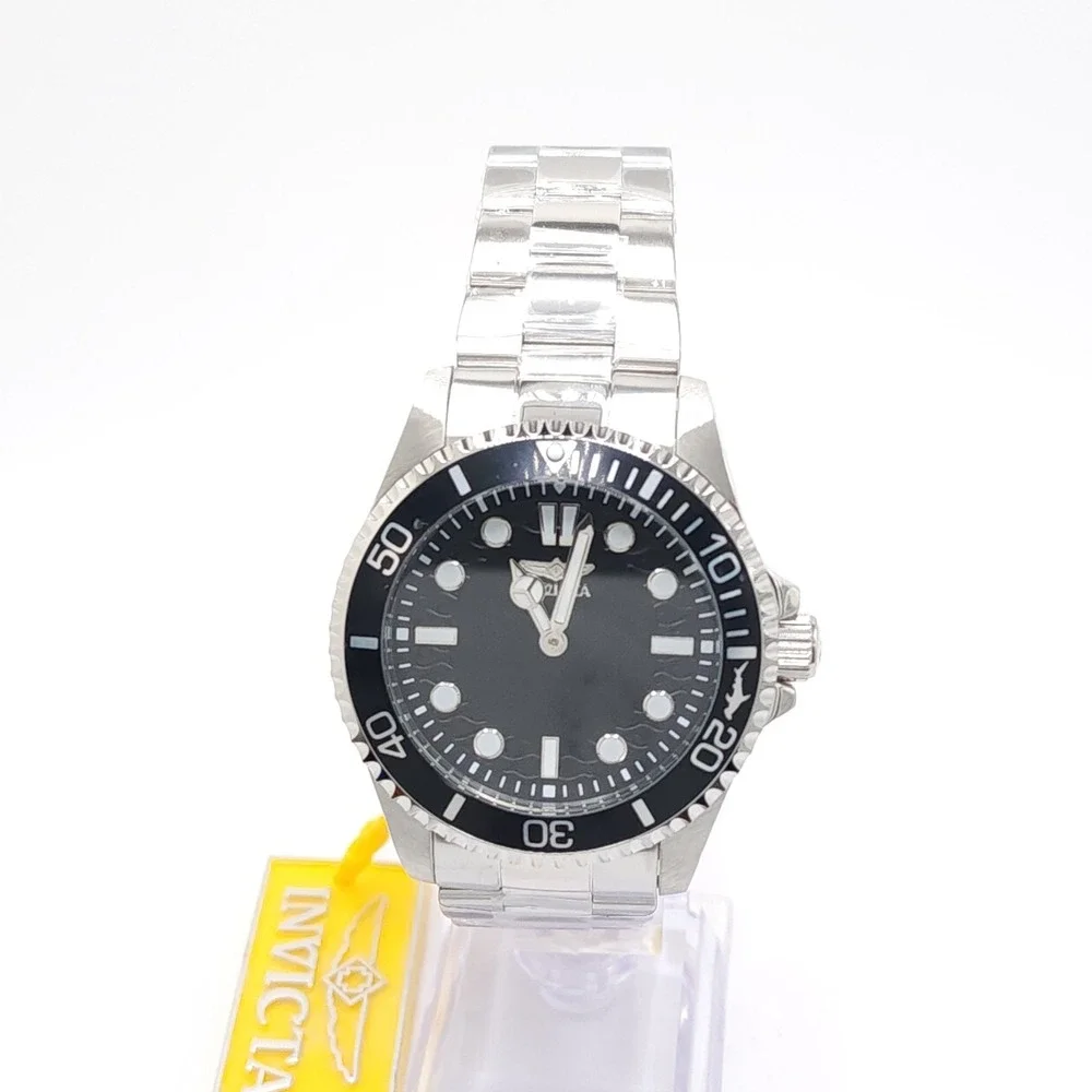 Invicta Pro Diver Crestcore 49693 Men's Quartz Black Dial Steel Watch 43mm New